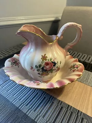 Buy Staffordshire Iron Stone Vintage Jug And Wash Bowl Vintage Immaculate Condition • 40£