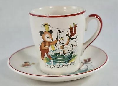 Buy Vintage Keele Pottery Cup And Saucer Sooty’s Washing Day • 21.99£