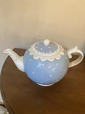 Buy Kate Williams Teapot Blue Polka Dot Global Design • 23.30£