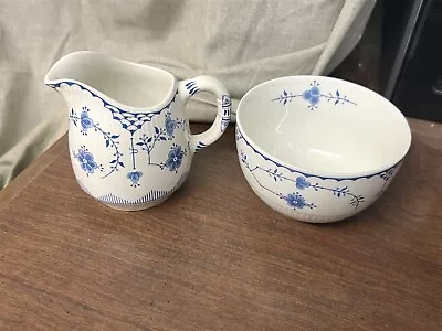 Buy Furnivals Denmark Creamer And Open Sugar Bowl Made In England • 39.61£