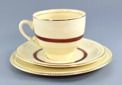 Buy VINTAGE ART DECO CLARICE CLIFF 840076 RED STRIPE CUP SAUCER PLATE TRIO C1935 • 59.99£