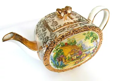 Buy James Sadler C1937- 47+ Crinoline Lady Barrel Teapot - Banner Backstamp • 40£