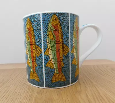 Buy Bone China Rainbow Trout Mug Dee Hardwicke Queens Mosaic Pattern HTF Fishing • 14.95£