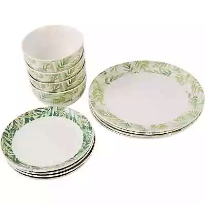 Buy 12-Piece Dinner Set Porcelain Crockery Large Plates Pasta Salad Bowls Dinnerware • 39.95£