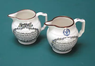 Buy Penshurst Place - Pair Of Gray's Pottery Jugs - Poems By Sir Philip Sidney • 10£