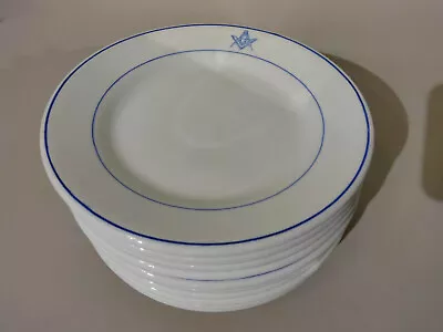 Buy Vintage Masonic Lodge Salad Plate Mercer Hotel Ware Vitrus - Restaurant Ware • 5.59£