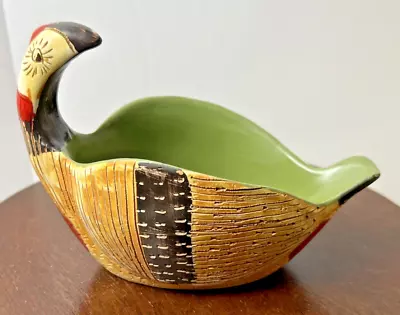 Buy Vintage Bitossi Goodfriend Pheasant Bird Pottery Bowl Italy Aldo Londi 6  • 67.05£