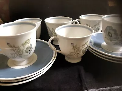 Buy Wedgwood Susie Cooper Glen Mist Pattern 6 X Cups And Saucers • 25£