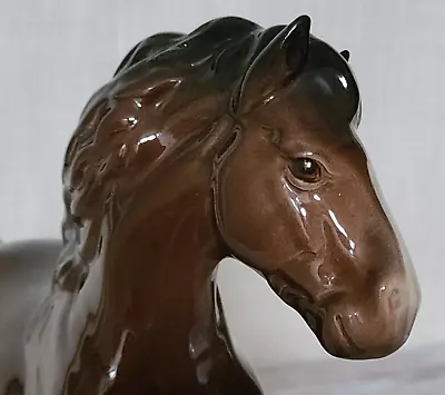 Buy Beswick Vintage Cantering Shire Horse Brown (Bay) Gloss Model No. 975 • 24.99£