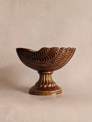 Buy Devonway Kingsbridge Ceramic Shell Pedestal Dish Vintage Mid-Century Majolica • 26£