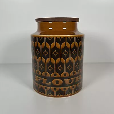 Buy Hornsea Heirloom Pottery Brown Flour Pot 1976 8” Made In England Vintage • 19.99£