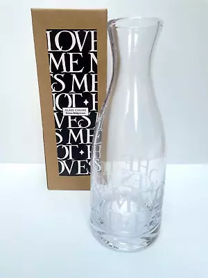 Buy EMMA BRIDGEWATER Black Toast Glass Carafe HE LOVES ME HE LOVE NOT BNIB NEW • 39.99£