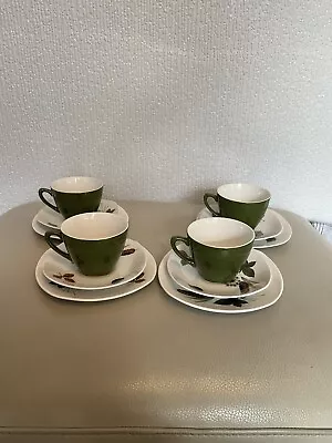Buy Retro Midwinter Riverside Tea Trios X 4 Cups, Saucers And Side Plate Sets • 12£