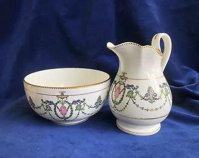 Buy Antique Minton Milk Jug & Slop Bowl - Pattern H2581 Patent 1913 England Rare • 145£