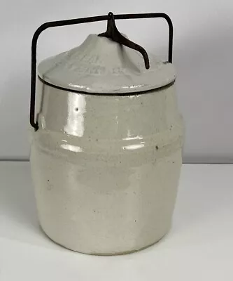 Buy Antique WESTERN STONEWARE Lidded Jar Crock WEIR SEAL Monmouth Illinois No. 5 • 81.54£