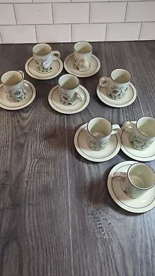 Buy SET OF 8 Cups & Saucers Hornsea England . Espresso Cups .  • 15£