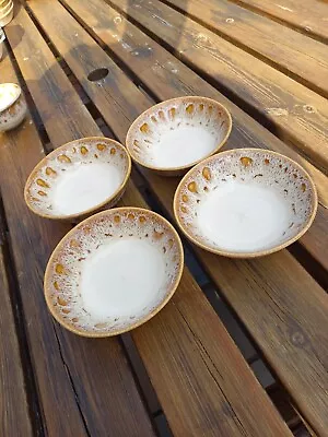 Buy 4 X Fosters Light Honeycomb Soup Cereal Bowls Pottery Vintage 6.25  Excellent • 12£