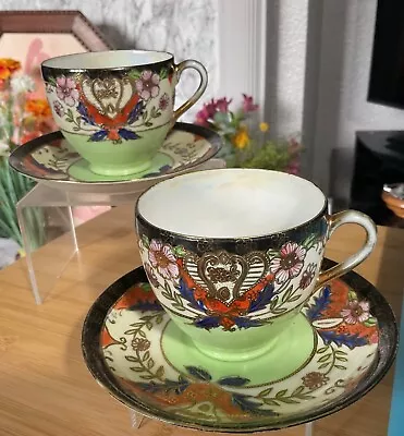 Buy Two Genuine Samurai Japanese Fine China Cups And Saucers • 18£