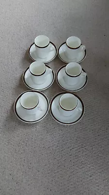 Buy Wedgewood Hotelware Set Of 6 Bone China Coffe Cups & Saucers 4034 • 10£