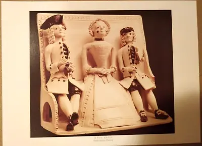 Buy A Pew Group- Staffordshire Pottery  32yr Old Print On Card Immaculate 30 X 22cm • 2.59£