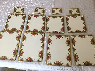 Buy Royal Albert Doulton Old Country Roses 12 Piece Easy Clean Place Mats + Coasters • 69.85£