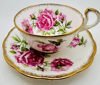 Buy Vintage Royal Standard Orleans Pink Rose Gold Spray Cup & Saucer; England Teacup • 23.29£