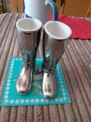 Buy 2 X Silver Boot Ornaments Silver Plate Grenadier  England  • 8£