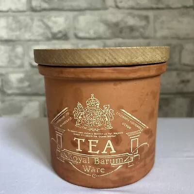 Buy Vintage Royal Barum Ware Tea Caddy Lidded Crock Terracotta • 10.99£