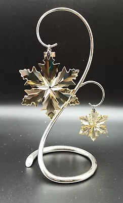 Buy 2014 Swarovski Snowflake Ornaments Set Large & Little With A  Stand 5063341 Box • 99£