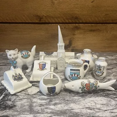 Buy 9 Pieces Of Crested Ware Vintage Antique Ipswich Chesterfield Gorleston Yarmouth • 20£