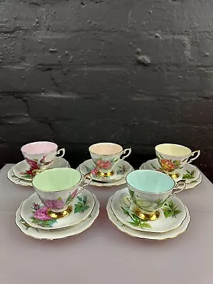 Buy 5 X Royal Standard Harry Wheatcroft World Famous Roses Tea Trios Set • 39.99£