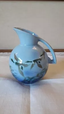 Buy Falcon Ware Made In England  30s Jug In Blue Hand Painted Geese  Art Deco  • 30£