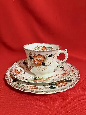 Buy C 1921 Melba China Hand Painted Tea Trio #3 Imari Floral Pattern #1996 • 39.70£