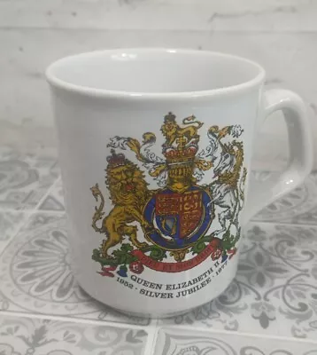 Buy Queen Elizabeth II Silver Jubilee Vintage Royal Commemorative China Mug Coasters • 11.99£