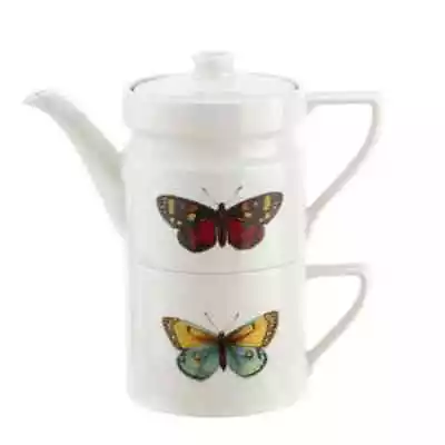 Buy Portmeirion Tea For One Botanic Garden Harmony Set  Butterflies   New • 25.99£