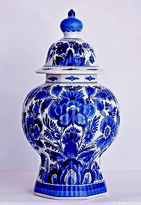 Buy Royal Delft Porceleyne Fles - Ginger Jar Lidded Vase 15 Inches- Excellent • 229.10£