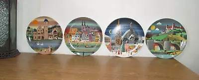 Buy X4 Vintage Poole Pottery Plates / Saucers Village / Town Scenes 433 434 435 436 • 10.99£