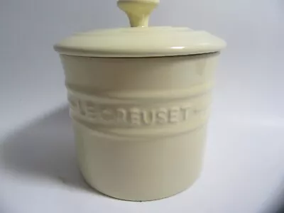 Buy Le Creuset Stoneware Storage Jar Pale Lemon  0.8L Ceramic. • 19.95£