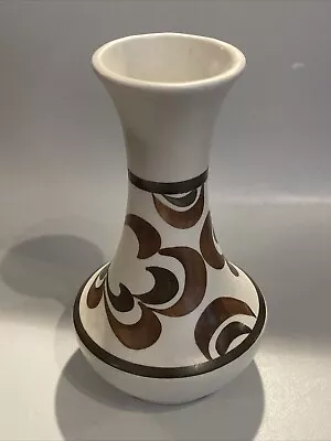 Buy Vintage Edward Radford Burslem Brown And Black Swirl Posy Vase Retro • 8£