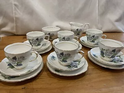 Buy DUCHESS VINTAGE TEA SET  6 X TRIOS CUP SAUCER PLATE & Milk & Sugar ROSES • 24.99£