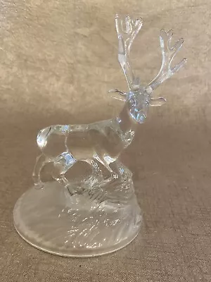 Buy Stag Deer Ornament Figure Cristal D' Arques Lead Crystal Ornament Vintage Glass  • 29.99£
