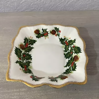 Buy Queens Rosina China Co Ltd Yuletide - Wavy Rimmed Bowl. 13xlcm Square • 9.99£