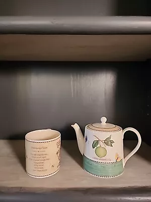 Buy Wedgewood Sarahs Garden Tea Pot And Cup • 27.96£