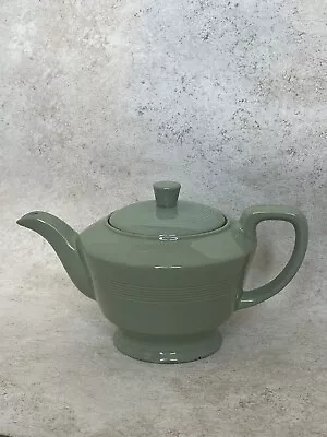 Buy VINTAGE BERYL GREEN RIBBED POTTERY TEAPOT WOOD'S WARE  -1.5 Pt Small Size GREAT • 20£