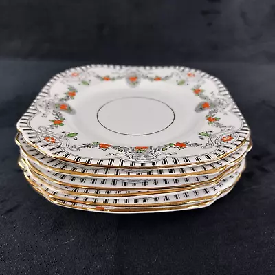 Buy Sutherland Vintage Bone China Side Cake Plates X6 Floral Pattern • 24.99£