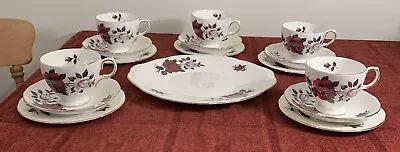 Buy 16 Pieces Colclough Amoretta Roses Tea Set, Cups, Saucers, Plates  • 20£