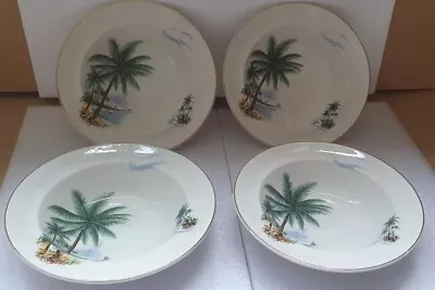 Buy Vintage Swinnertons Coral Island 4 X Fruit Bowls Tropical Beach, Palm Tree, Sea  • 13.98£
