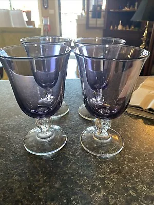 Buy Amethyst Iced Tea / Water Goblets Set Of Four Glasses • 23.29£