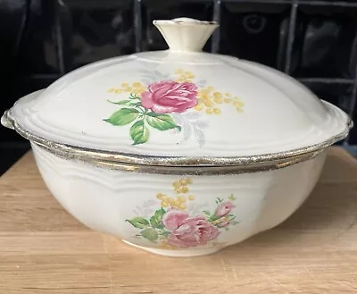 Buy Vintage Alfred Meakin Vegetable Tureen/Serving Dish With Lid Roses Collectable • 14.75£