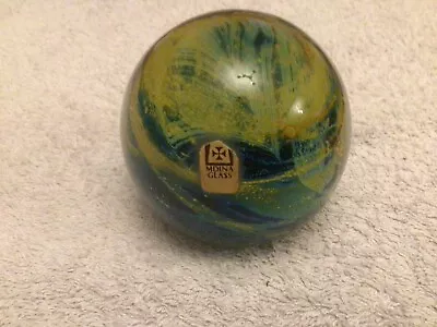 Buy Mdina Vintage Glass Paperweight Ornament Sculpture Signed - 585gms. • 10£